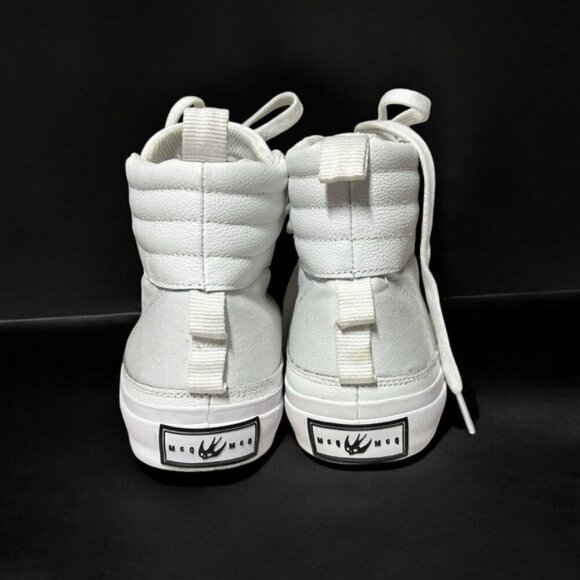 🌻NEW McQ Alexander McQueen Swallow Vulc Leather High-top Sneaker Size 40 Unisex - Picture 2 of 13